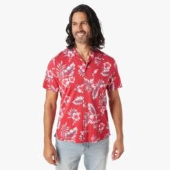 The Casablanca Shirt (3-Pack) -Fair Harbor CAS2 622 Red Hibiscus ONFIG 001 60c97a65 ef55 4a5a ac85 dd100f415599
