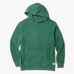 The Vintage-Wash Saltaire Hoodie | Coastal Green