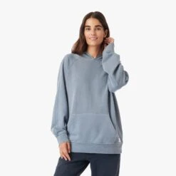 The Vintage-Wash Saltaire Hoodie | Slate -Fair Harbor SHO1 015 SLATE ONFIG WOMEN 001 425773be 9af3 4a35 9b47 33bab789c0fa
