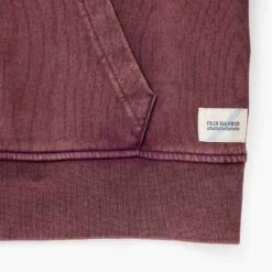 The Vintage-Wash Saltaire Hoodie | Burgundy -Fair Harbor SHO1 602 BURGUNDY FLAT 003 71bd3b2b 32e6 4b60 8a02 ad41cd9db287