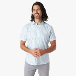 The Windward Shirt (2-Pack) -Fair Harbor WSS1 468 Light Blue Hibiscus ONFIG 002 c8e49999 389e 4af3 a47a a538b920b429